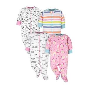 ONESIES Brand Baby Boys Sleepers 4-Pack Footies