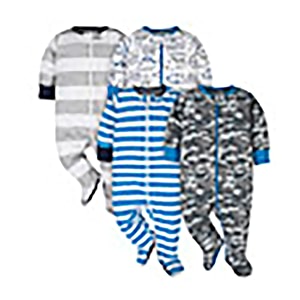 ONESIES Brand Baby Boys Sleepers 4-Pack Footies