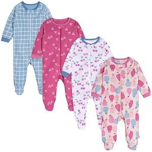 ONESIES Brand Baby Boys Sleepers 4-Pack Footies