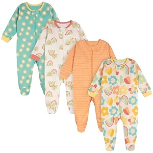 ONESIES Brand Baby Boys Sleepers 4-Pack Footies