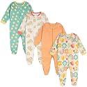 ONESIES Brand Baby Boys Sleepers 4-Pack Footies