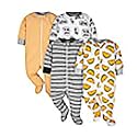ONESIES Brand Baby Boys Sleepers 4-Pack Footies