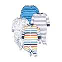 ONESIES Brand Baby Boys Sleepers 4-Pack Footies