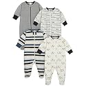 ONESIES Brand Baby Boys Sleepers 4-Pack Footies