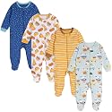 ONESIES Brand Baby Boys Sleepers 4-Pack Footies