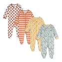 ONESIES Brand Baby Boys Sleepers 4-Pack Footies