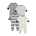 ONESIES Brand Baby Boys Sleepers 4-Pack Footies