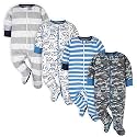 ONESIES Brand Baby Boys Sleepers 4-Pack Footies