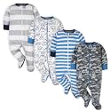 ONESIES Brand Baby Boys Sleepers 4-Pack Footies
