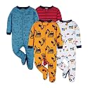 ONESIES Brand Baby Boys Sleepers 4-Pack Footies
