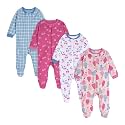 ONESIES Brand Baby Boys Sleepers 4-Pack Footies