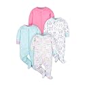 ONESIES Brand Baby Boys Sleepers 4-Pack Footies