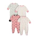 ONESIES Brand Baby Boys Sleepers 4-Pack Footies