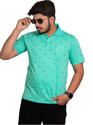 Onestar Printed Men Polo Neck Light Green