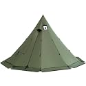 OneTigris Rock Fortress Hot Tent with Stove Jack, 4 Season, 4-6 Person Tipi for Camping, Backpacking, Hunting, Fishing - Waterproof, Wind-Proof