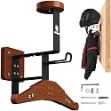 OneTigris Upgraded Tactical Gear Wall Mount 2.0 - Heavy-Duty Helmet Rack for Motorcycle Helmets with Tactical Vest Hanger