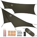 Onewind 12×10ft Hexagon Hammock Rain Fly, Waterproof Camping Hammock Tarp