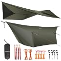 onewind 12×10ft Ultralight Camping Hammock Tarp, Hammock Rainfly with Doors