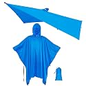 onewind Hooded Rain Poncho, Waterproof Silnylon Versatile Survival Shelter