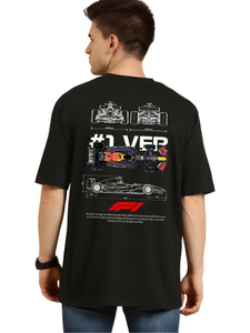 oneXzero Graphic Print Men Crew Neck Black