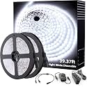 Onforu LED Strip Lights,39.37ft 6000K Dimmable Daylight White Tape Light,12m 720 LEDs 2835 Flexible Ribbon Mirror Light, 12V Adhesive Rope Lights for Kitchen, Under Cabinet, Bedroom