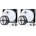 Onforu LED Strip Lights,39.37ft 6000K Dimmable Daylight White Tape Light,12m 720 LEDs 2835 Flexible Ribbon Mirror Light, 12V Adhesive Rope Lights for Kitchen, Under Cabinet, Bedroom (Pack of 2)