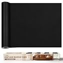 ONine Leather Repair Patch，Leather Repair Tape, 16 x 48 inches Leather Repair Patch for Furniture,Vinyl Repair kit，Leather Couch Patch，for Sofas, Furniture, car Seats(Black-Fine Grain)