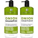 Onion Shampoo and Conditioner Set - With Rosemary and Biotin - Thickening Products for Women and Men - Volumizing Salon Grade Formula for Thinning Hair Care - Hydrating, Moisturizing and Sulfate Free
