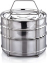 Onions Expresso Stainless Steel Cooker Separator for Prestige Outer Lid Cooker 10 Litre Stainless Steel Steamer (10 L)