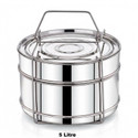 Onions Expresso Stainless Steel Cooker Separator for Prestige Outer Lid Cooker 5 Litre Stainless Steel Steamer (5 L)
