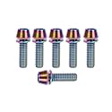 ONIPAX Tapered Hex Bolts with Washers M5x20mm Rainbow