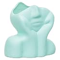 Modern Decorative Ceramic Vase for Home Décor | for Kitchen, Office or Living Room | Ceramic Flower Vase | Home Decor Centrepiece, Decor Showpiece Donut Vase (Green_Design-8)
