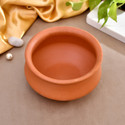 Onlinch Organic Clay Dahi Handi | Clay Handi | MItti Handi | Curd Pot Medium Size Handi 1 L with Lid (Earthenware)
