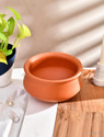 Onlinch Organic Clay Dahi Handi | Clay Handi | MItti Handi | Curd Pot Medium Size Handi 1 L with Lid