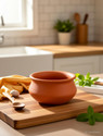 Onlinch Organic Clay Dahi Handi | Clay Handi | MItti Handi | Curd Pot Medium Size Handi 1 L with Lid (Earthenware)