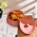 Onlinch Organic Clay Dahi Handi | Clay Handi | MItti Handi | Curd Pot Medium Size Handi 0.5 L with Lid