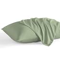 Online Bedding Linen Travel Pillowcase 12 x 16 Inch, 100% Egyptian Cotton Set of 2 Toddler Pillowcase Zipper Closer 600 Thraed Count - Toddler Travel 12x16 Zipper, Moss Solid