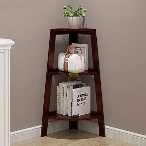 engineered wood 3-tier side corner table matte finish for corner space living room bedroom office library amp bolcony brown