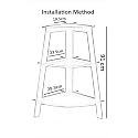 Engineered Wood 3-Tier Side Corner Table Matte Finish for Corner Space Living Room, Bedroom, Office, Library &amp; Bolcony (Blue)