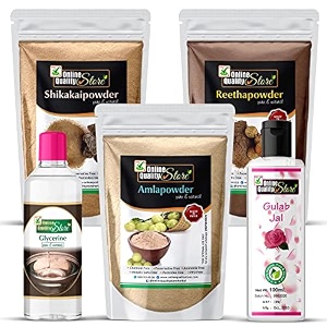 online quality store hair amp skin care combo pack 850g  amla reetha shikakai powder rose water amp glycerin kit for hair conditioning amp skin hydration