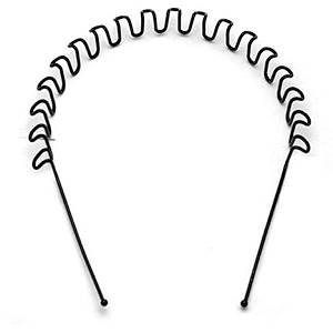 online unisex wavy hair ring hair band black