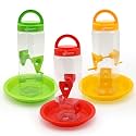 Bird Feeder with Multiple Feeding Ports, Hanging Style, Weather-Resistant, Durable Food-Grade Plastic, Includes Bottom Plate (Multicolor, Combo of 3)