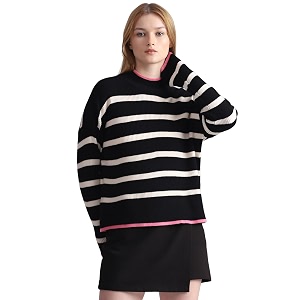 ONLY Striped Round Neck Pullover