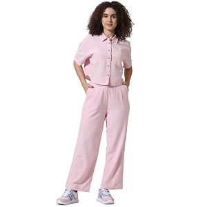 ONLY Womens Cotton Blend Loose Fit Shirt