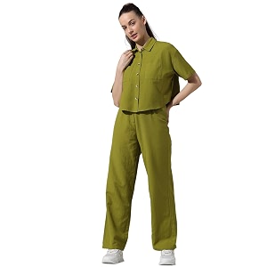 ONLY Womens Cotton Blend Loose Fit Shirt