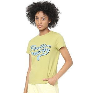 ONLY Womens Cotton Graphic Regular Fit T-Shirt