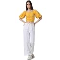 ONLY Women39s Cotton Solid Slim Fit T-Shirt