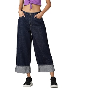ONLY Womens High Rise Loose Jeans