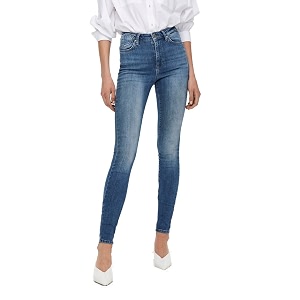 ONLY Womens Mid Rise Skinny Jeans