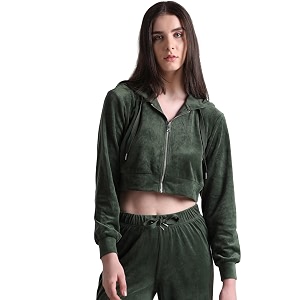 ONLY Womens Polyester Blend Hooded Neck Sweatshirt